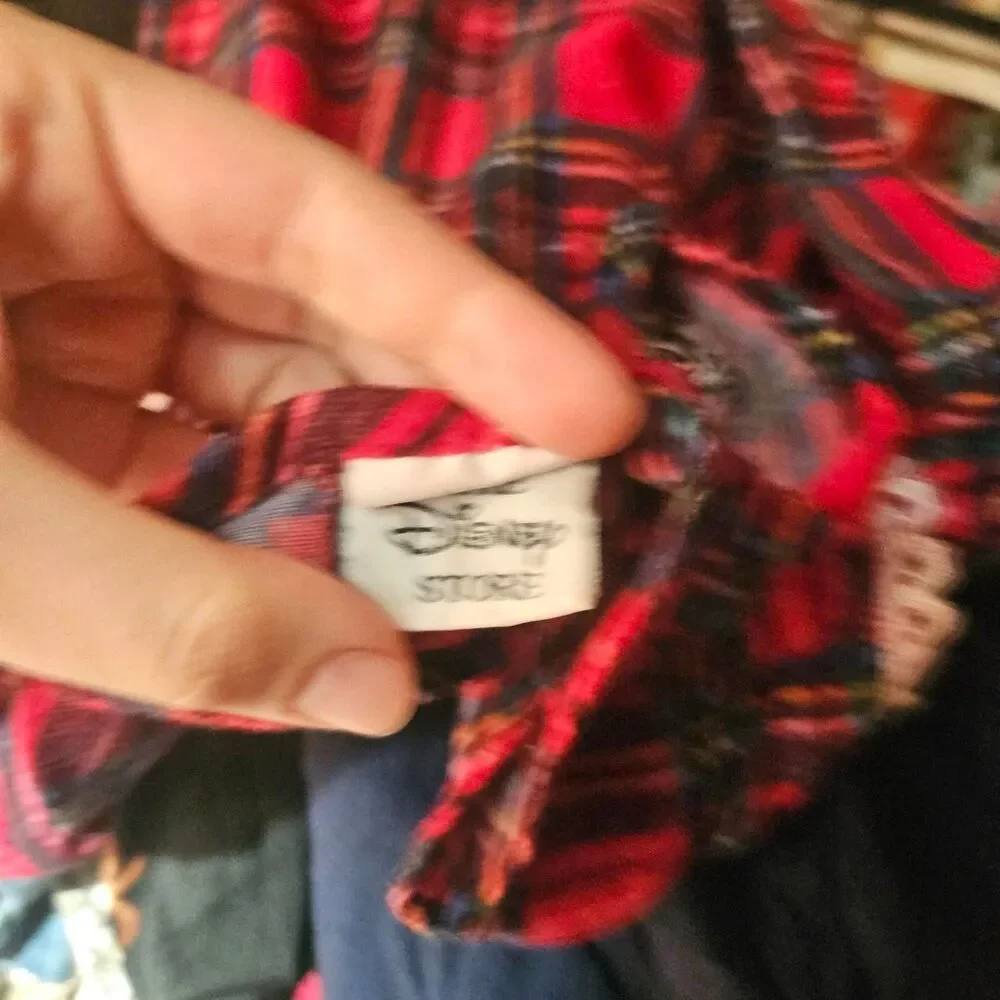Vintage 90s 2000s red plaid disney girls dress